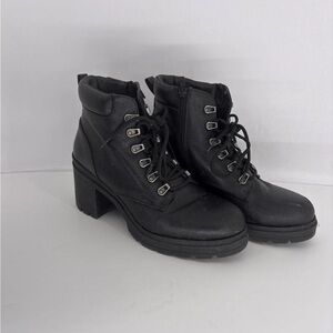 NOBO Black Lace Up Ankle Boots